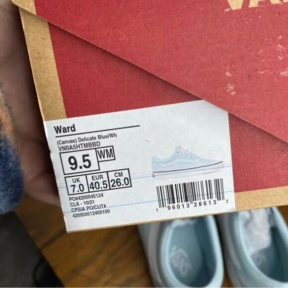 New Vans Ward Light Blue Shoes 9.5 New with box - Picture 6 of 7